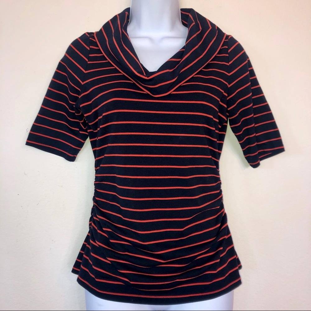 The Limited Striped Cowl Neck Blouse